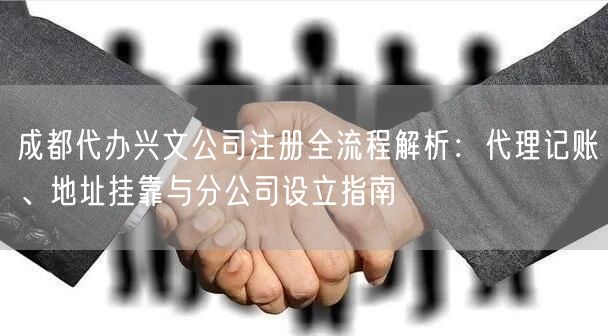 成都代办兴文公司注册全流程解析：代理记账、地址挂靠与分公司设立指南