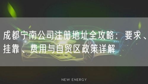 成都宁南公司注册地址全攻略：要求、挂靠、费用与自贸区政策详解