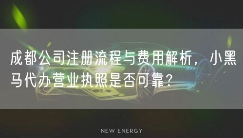 成都公司注册流程与费用解析，小黑马代办营业执照是否可靠？