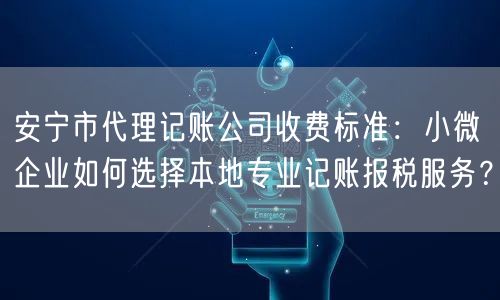 安宁市代理记账公司收费标准:小微企业如何选择本地专业记账报税服务? 安宁市代理记账公司收费标准:小微企业如何选择本地专业记账报税服务?